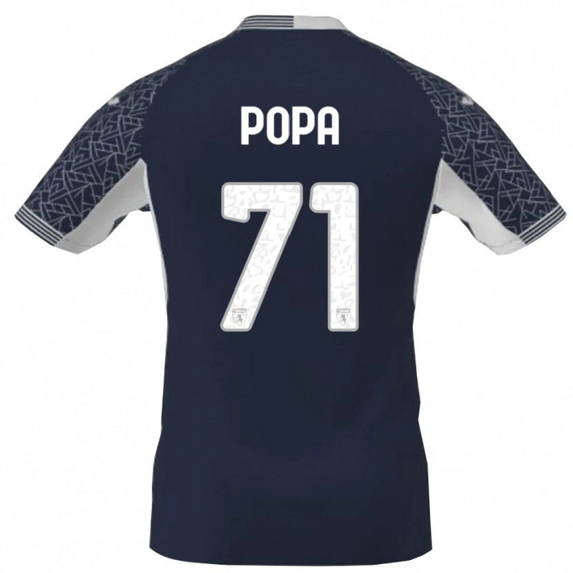 Danxen Kobiety Mihai Popa #71 Niebieski Czarny Biały Koszulka Bramkarska 2025/26