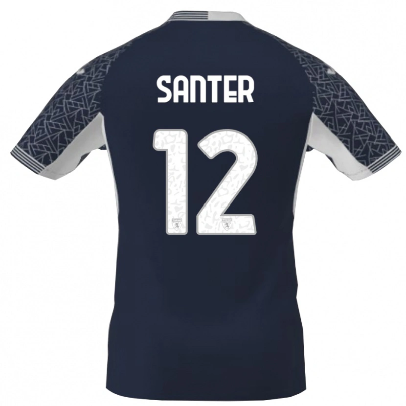 Danxen Kobiety Leonardo Santer #12 Niebieski Czarny Biały Koszulka Bramkarska 2025/26