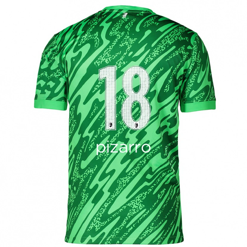 Danxen Kobiety Théodore Pizarro #18 Zielony Biały Koszulka Bramkarska 2025/26
