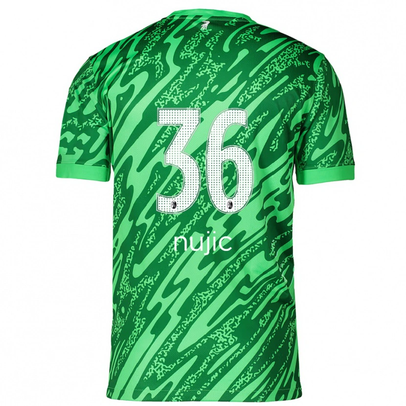 Danxen Kobiety Luka Nujic #36 Zielony Biały Koszulka Bramkarska 2025/26