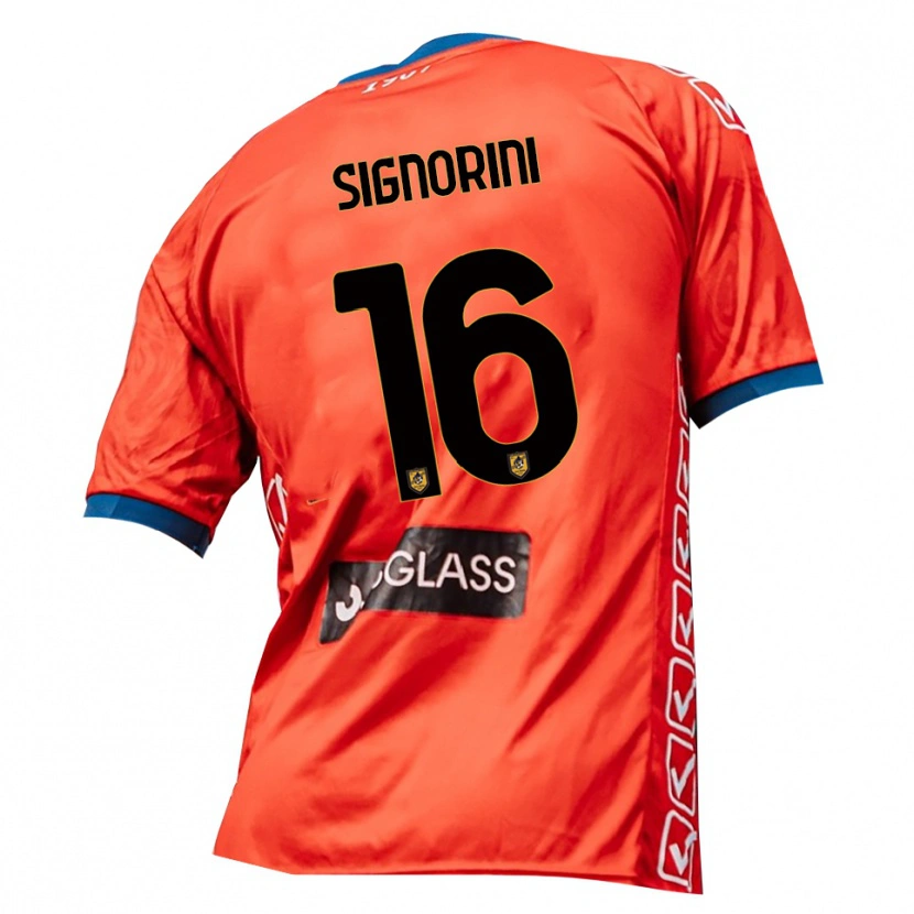 Danxen Kobiety Alessandro Signorini #16 Czerwony Pomarańczowy Koszulka Bramkarska 2025/26