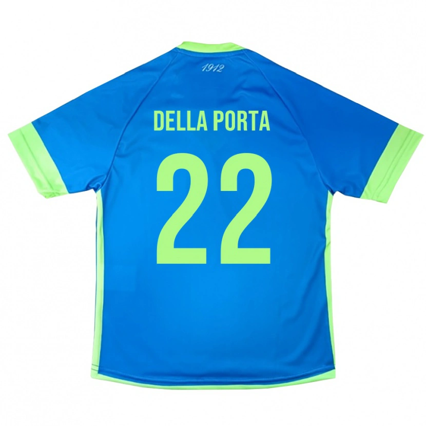 Danxen Kobiety Simone Della Porta #22 Niebieskozielony Żółty Koszulka Bramkarska 2025/26