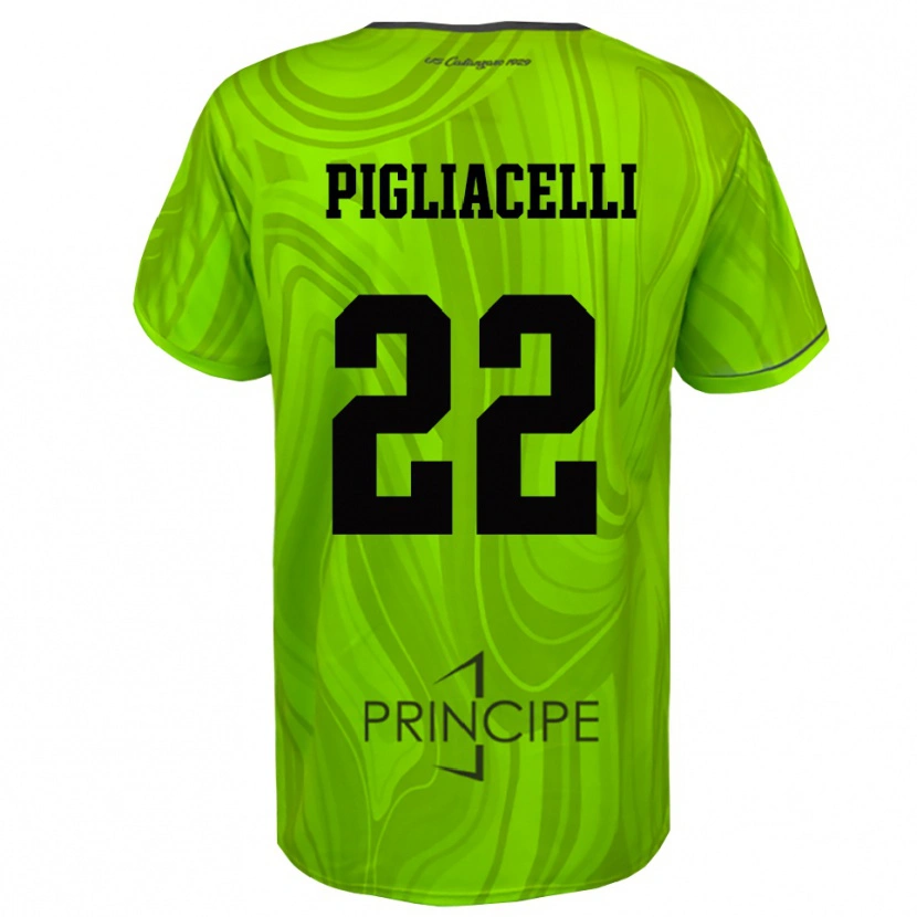 Danxen Kobiety Mirko Pigliacelli #22 Żółtozielony Czarny Koszulka Bramkarska 2025/26