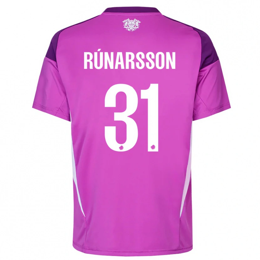 Danxen Kobiety Rúnar Alex Rúnarsson #31 Fiołkowo-Fioletowy Biały Koszulka Bramkarska 2025/26