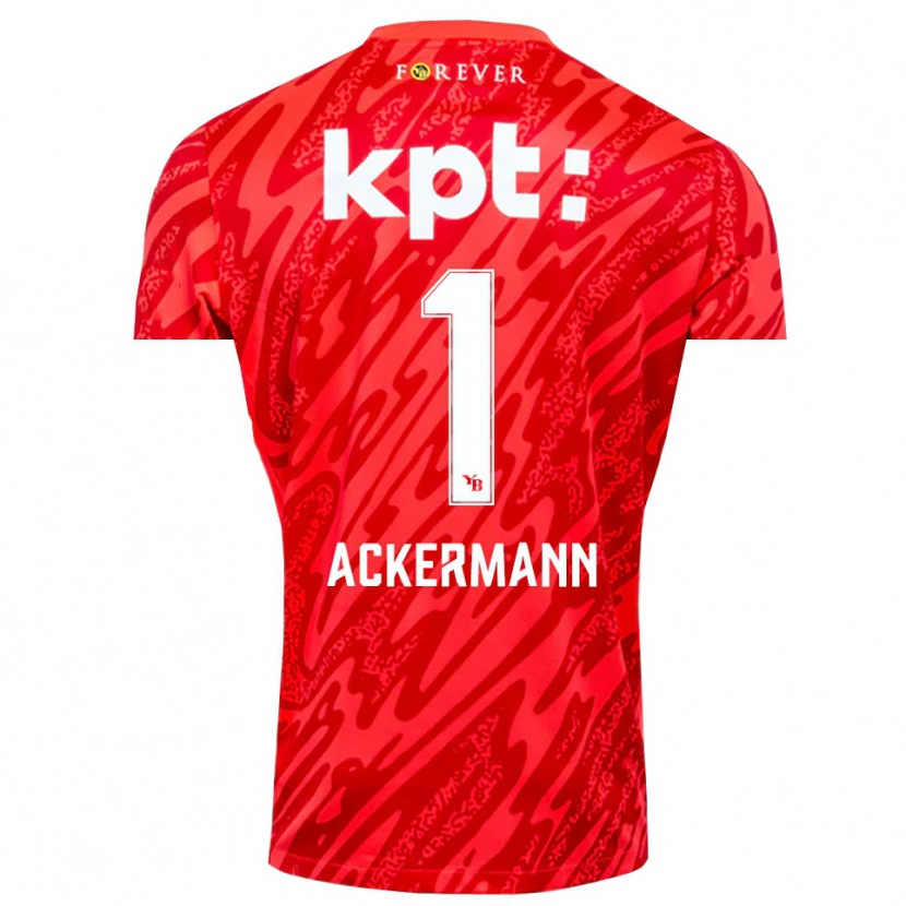 Danxen Kobiety Jara Ackermann #1 Czerwony Biały Koszulka Bramkarska 2025/26