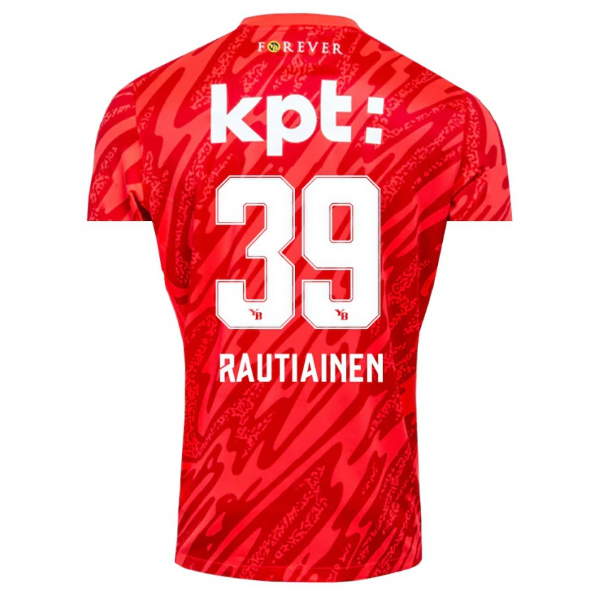 Danxen Kobiety Iina Rautiainen #39 Czerwony Biały Koszulka Bramkarska 2025/26