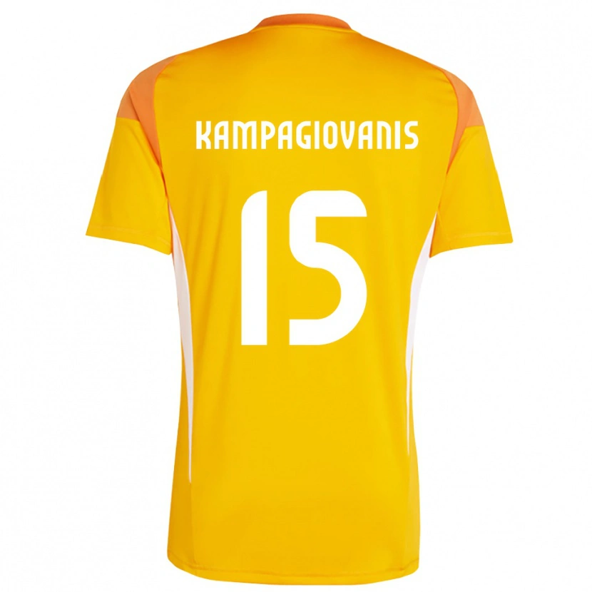 Danxen Kobiety Anastasios Kampagiovanis #15 Pomarańczowy Biały Koszulka Bramkarska 2025/26