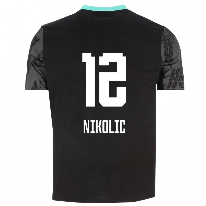 Danxen Kobiety Uros Nikolic #12 Ciemnoszary Czarny Koszulka Bramkarska 2025/26