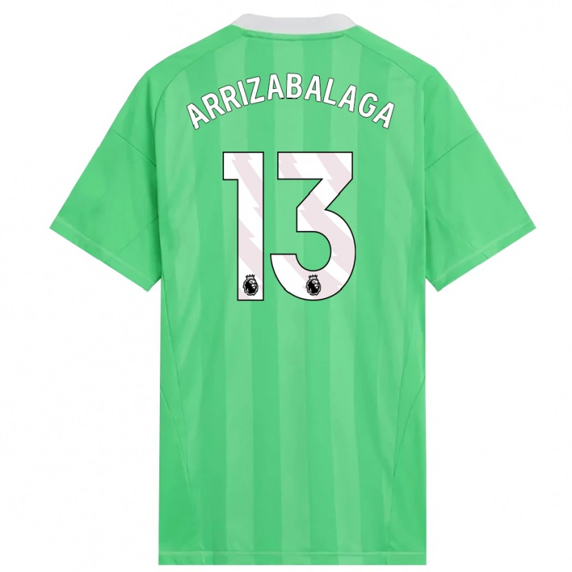 Danxen Kobiety Kepa Arrizabalaga #13 Jasnozielony Biały Koszulka Bramkarska 2025/26