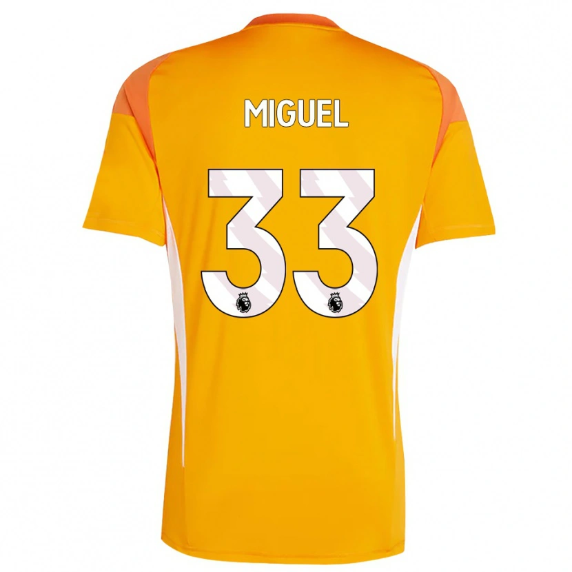 Danxen Kobiety Carlos Miguel #33 Pomarańczowy Biały Koszulka Bramkarska 2025/26