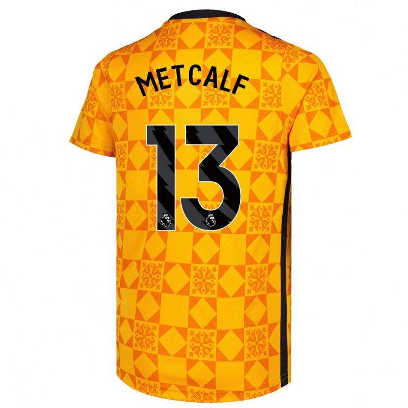 Danxen Kobiety Ben Metcalf #13 Żółty Czarny Koszulka Bramkarska 2025/26