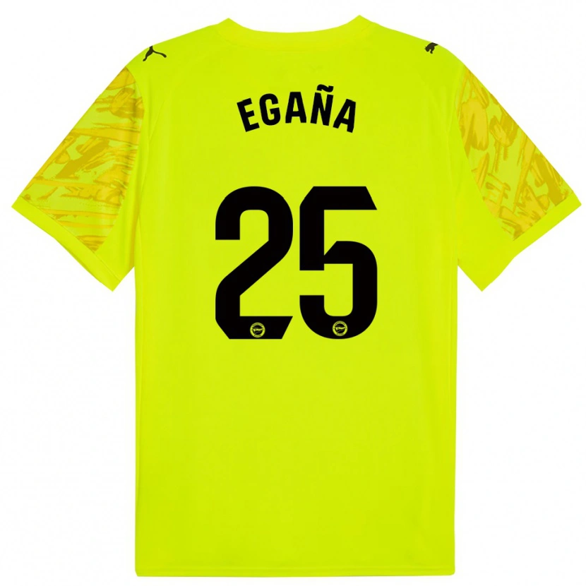 Danxen Kobiety Eider Egaña #25 Żółto Czarny Koszulka Bramkarska 2025/26