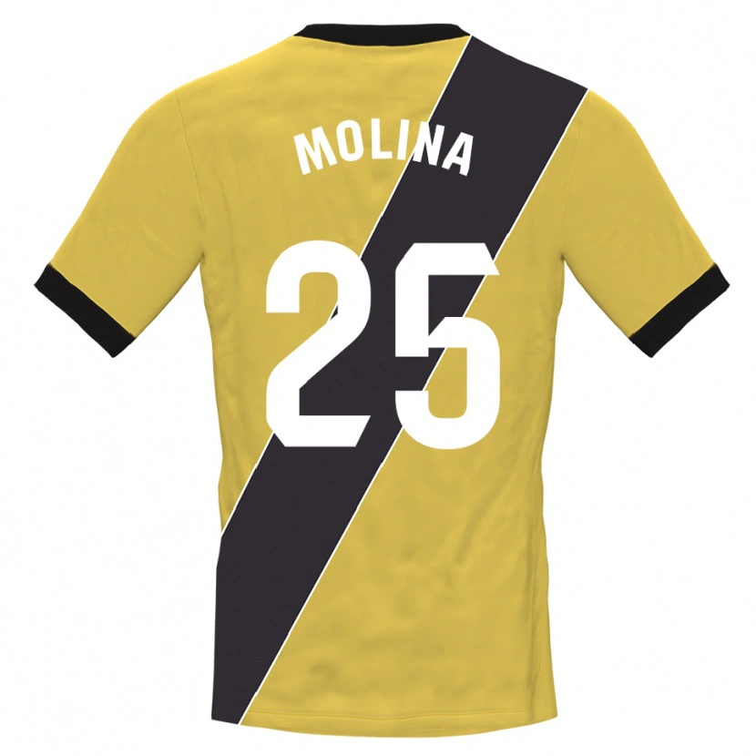 Danxen Kobiety Adrián Molina #25 Żółto Czarny Koszulka Bramkarska 2025/26