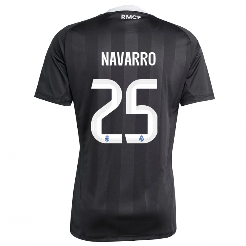 Danxen Kobiety Javier Navarro #25 Czarno Biały Koszulka Bramkarska 2025/26