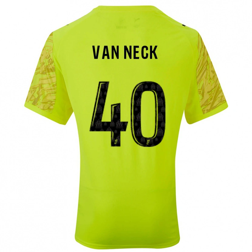 Danxen Kobiety Jelle Van Neck #40 Fluorescencyjnie Zielono Czarny Koszulka Bramkarska 2025/26