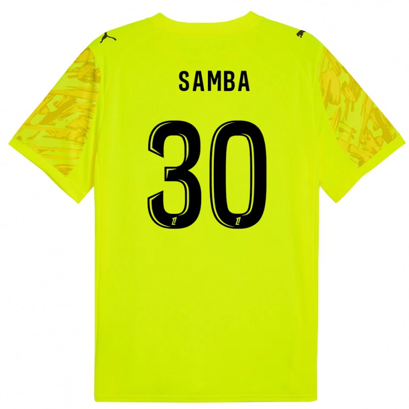 Danxen Kobiety Brice Samba #30 Fluorescencyjnie Zielono Żółty Koszulka Bramkarska 2025/26