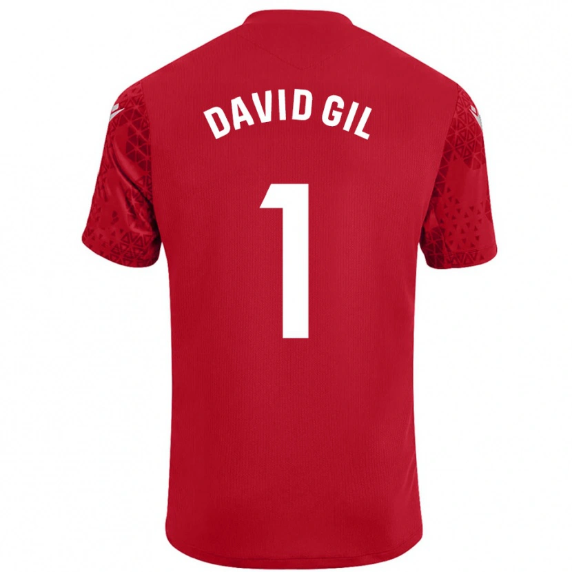 Danxen Kobiety David Gil #1 Czerwono Biały Koszulka Bramkarska 2025/26
