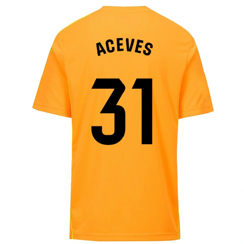 Danxen Kobiety Álvaro Aceves #31 Pomarańczowo Czarny Koszulka Bramkarska 2025/26