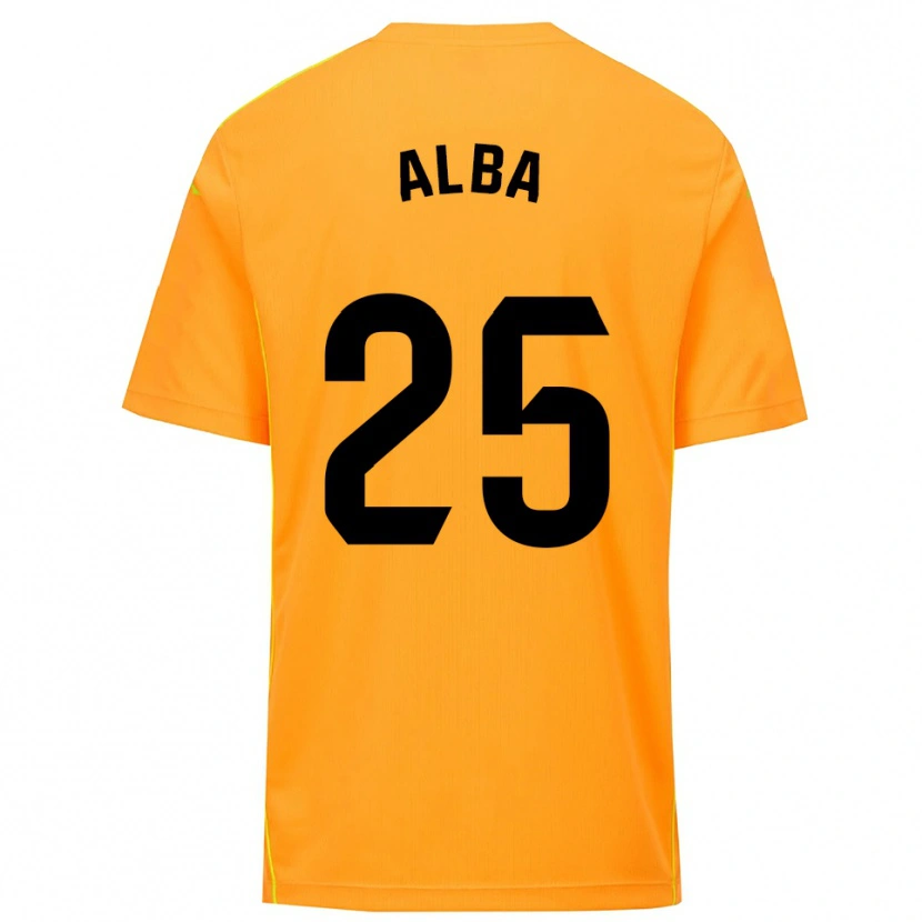 Danxen Kobiety Alba Acebes Rodríguez #25 Pomarańczowo Czarny Koszulka Bramkarska 2025/26