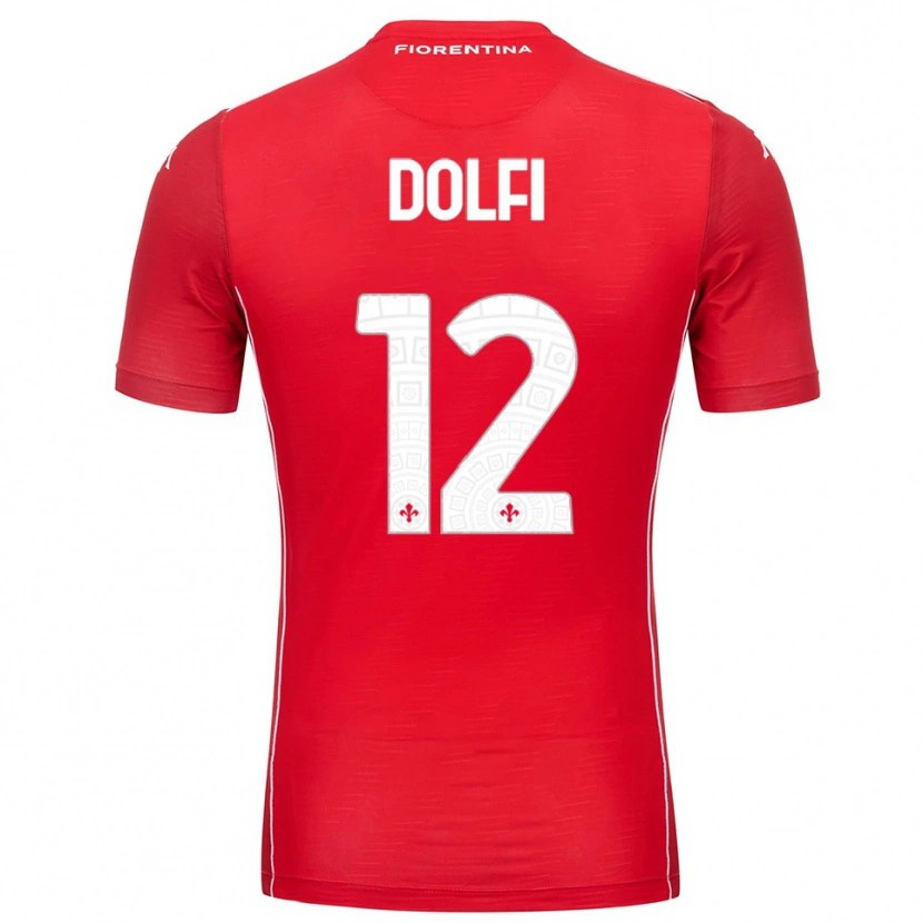 Danxen Kobiety Brando Dolfi #12 Czerwony Biały Koszulka Bramkarska 2025/26