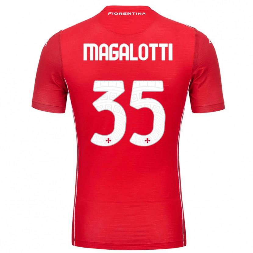Danxen Kobiety Mattia Magalotti #35 Czerwony Biały Koszulka Bramkarska 2025/26