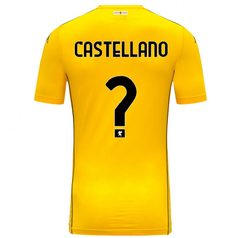 Danxen Kobiety Cristiano Castellano #0 Ciemnożółty Czarny Koszulka Bramkarska 2025/26