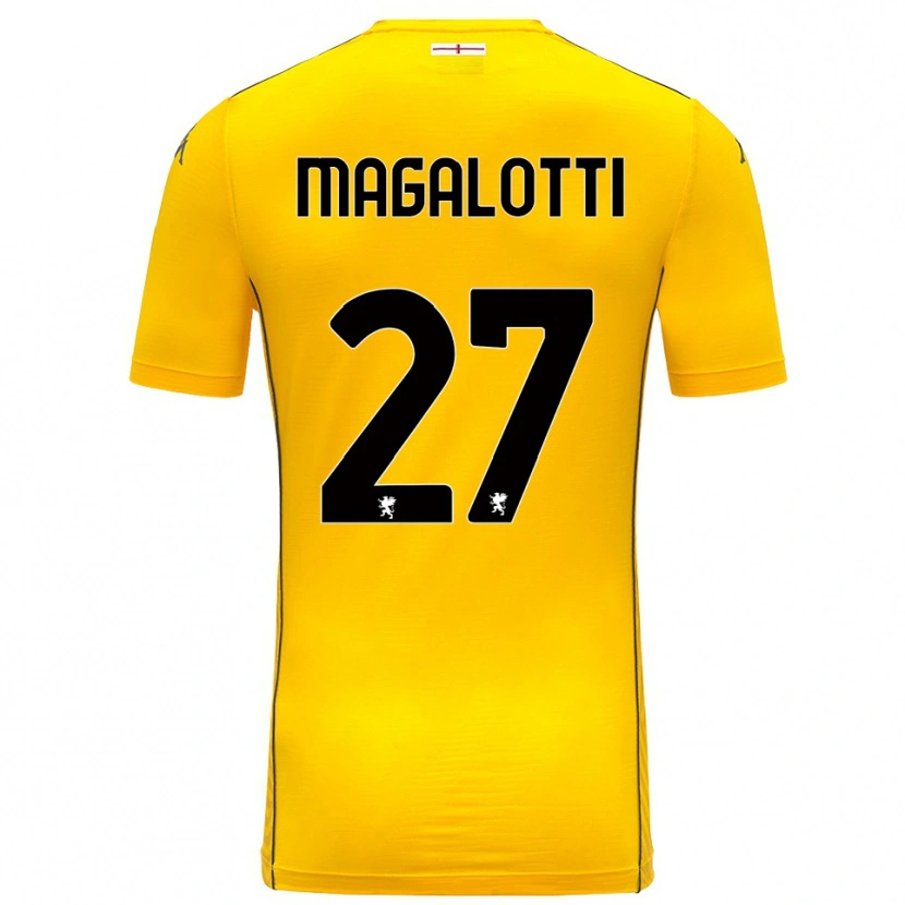 Danxen Kobiety Gabriele Magalotti #27 Ciemnożółty Czarny Koszulka Bramkarska 2025/26