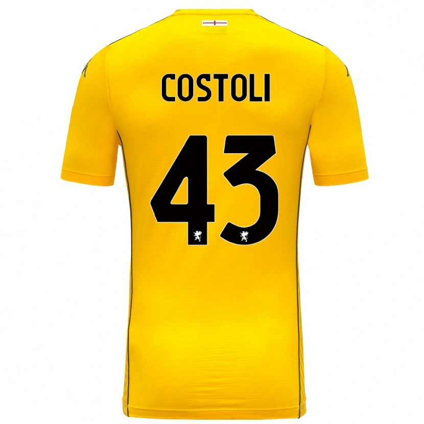 Danxen Kobiety Lorenzo Costoli #43 Ciemnożółty Czarny Koszulka Bramkarska 2025/26