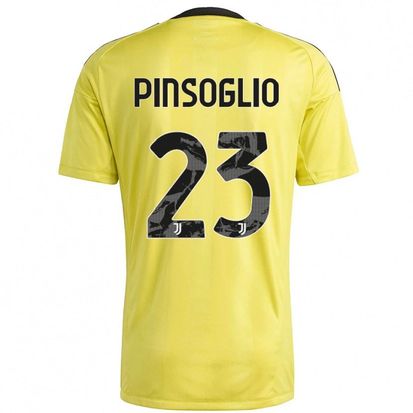 Danxen Kobiety Carlo Pinsoglio #23 Żółty Biały Koszulka Bramkarska 2025/26