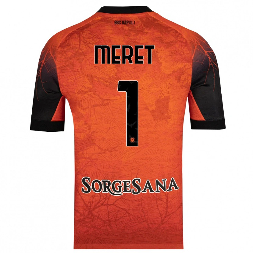 Danxen Kobiety Alex Meret #1 Pomarańczowy Czerwony Czarny Koszulka Bramkarska 2025/26
