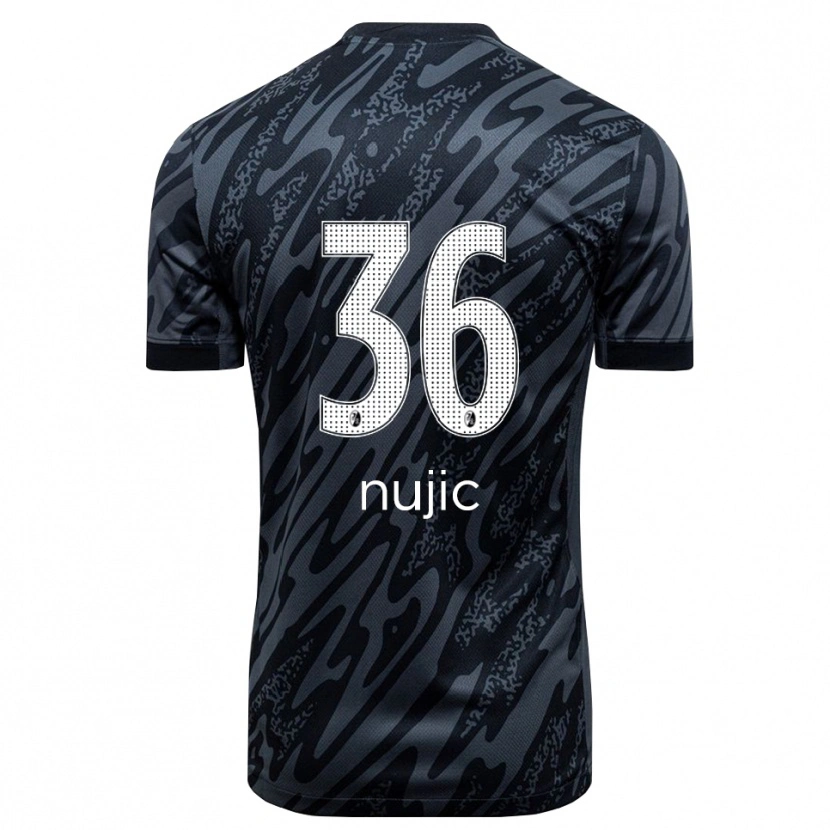Danxen Kobiety Luka Nujic #36 Czarny Biały Koszulka Bramkarska 2025/26