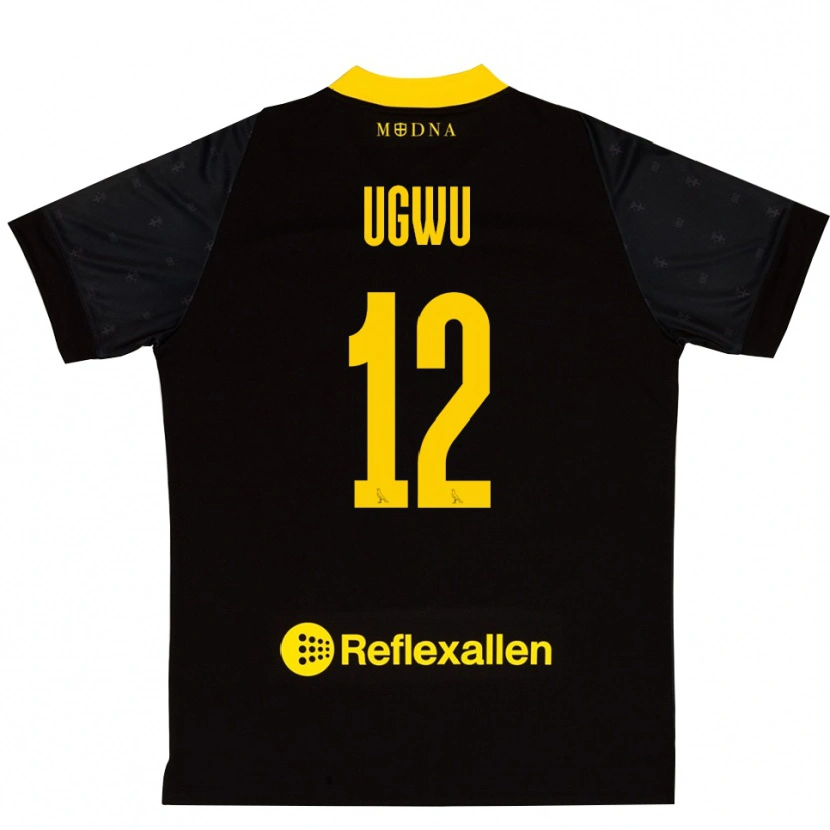 Danxen Kobiety Ferdinand Ugwu #12 Czarny I Żółty Koszulka Bramkarska 2025/26