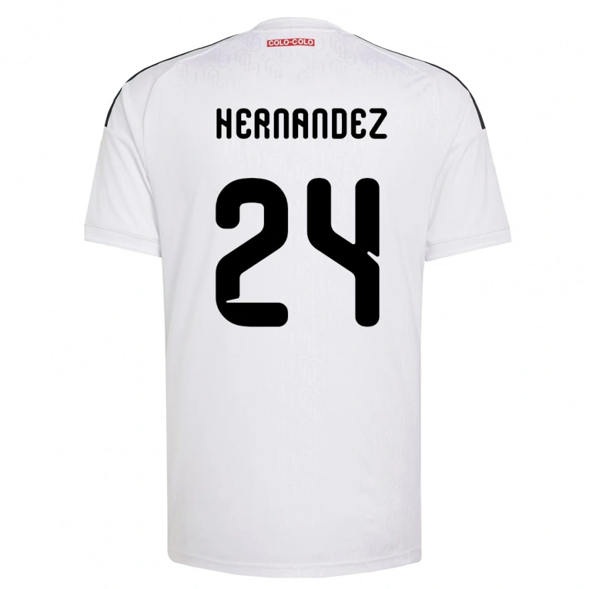 Danxen Dzieci Leandro Hernández #24 Biały Czarny Domowa Koszulka 2026/27 Koszulki Klubowe