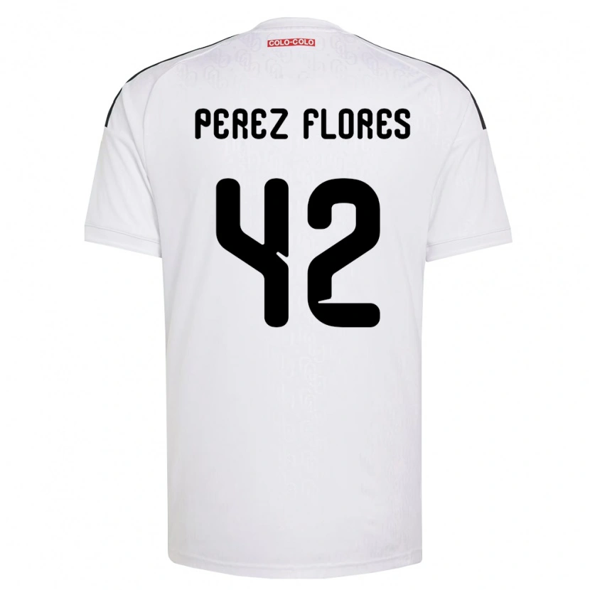 Danxen Dzieci Benjamín Pérez #42 Biały Czarny Domowa Koszulka 2026/27 Koszulki Klubowe
