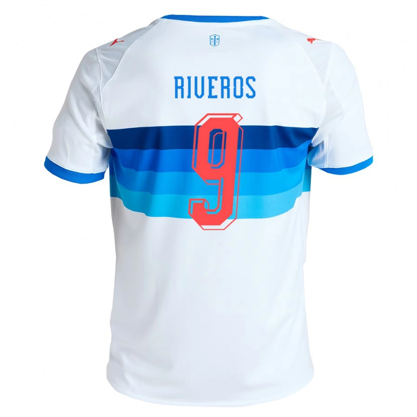 Danxen Dzieci Amaro Riveros #9 Biały Błękitny Domowa Koszulka 2026/27 Koszulki Klubowe