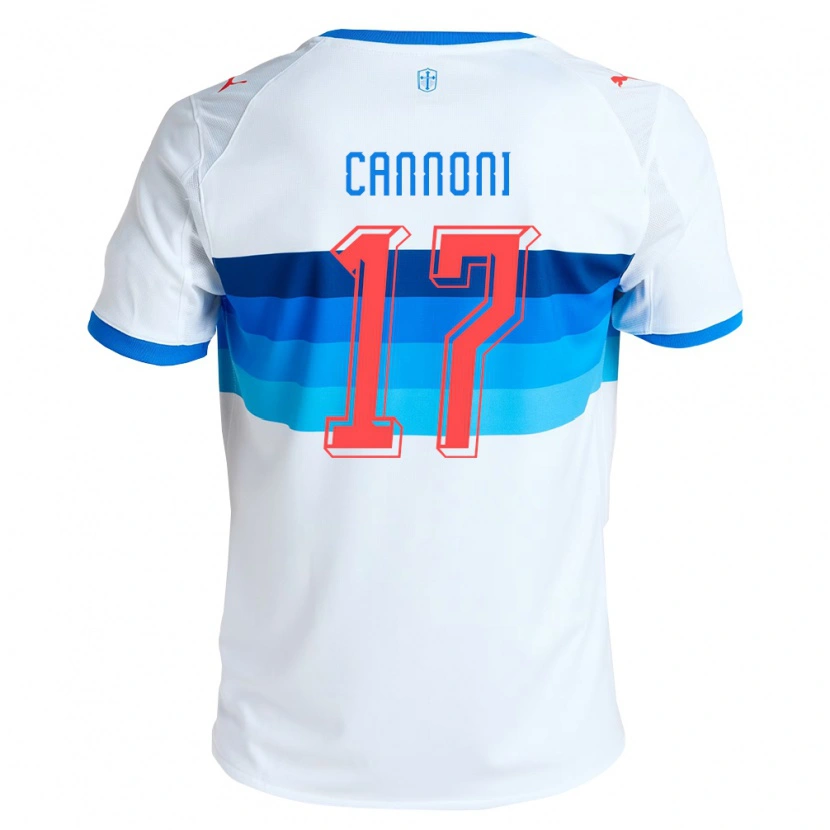 Danxen Dzieci Antonio Cannoni #17 Biały Błękitny Domowa Koszulka 2026/27 Koszulki Klubowe