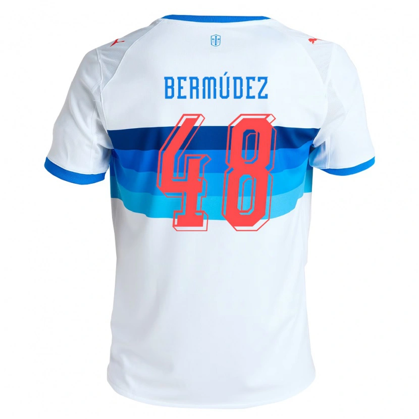Danxen Dzieci Diego Bermúdez #48 Biały Błękitny Domowa Koszulka 2026/27 Koszulki Klubowe