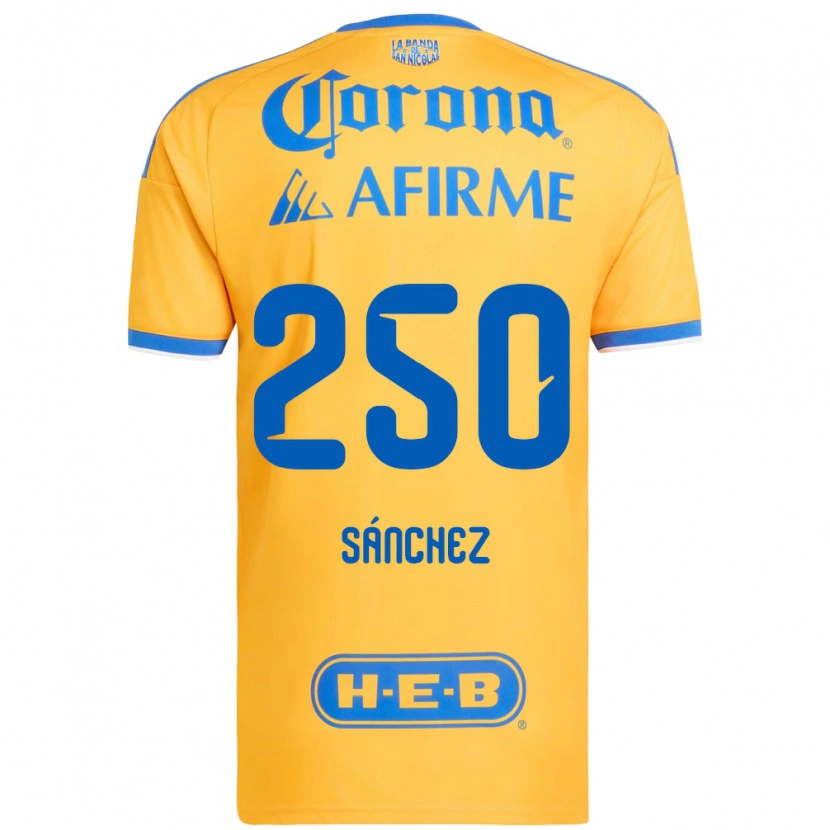 Danxen Dzieci Fernando Sánchez #250 Żółty Niebieski Domowa Koszulka 2026/27 Koszulki Klubowe