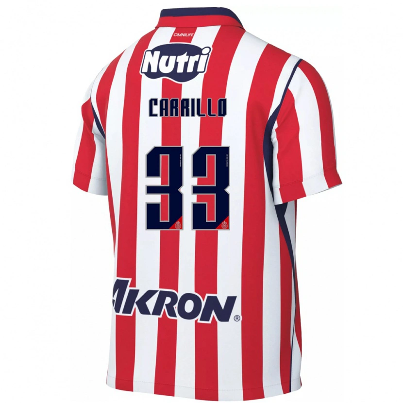 Danxen Dzieci Jordán Carrillo #33 Czerwony Biały Domowa Koszulka 2026/27 Koszulki Klubowe