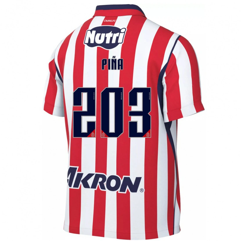 Danxen Dzieci Fernando Piña #203 Czerwony Biały Domowa Koszulka 2026/27 Koszulki Klubowe
