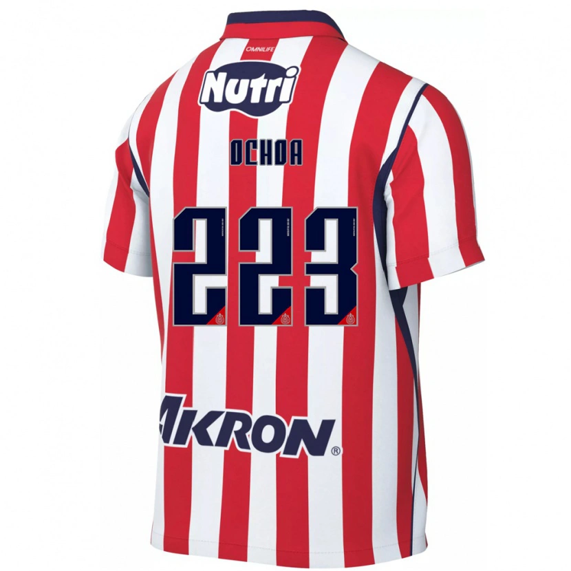 Danxen Dzieci Diego Ochoa #223 Czerwony Biały Domowa Koszulka 2026/27 Koszulki Klubowe