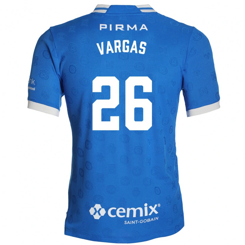 Danxen Dzieci Carlos Vargas #26 Niebieski Biały Czerwony Domowa Koszulka 2026/27 Koszulki Klubowe