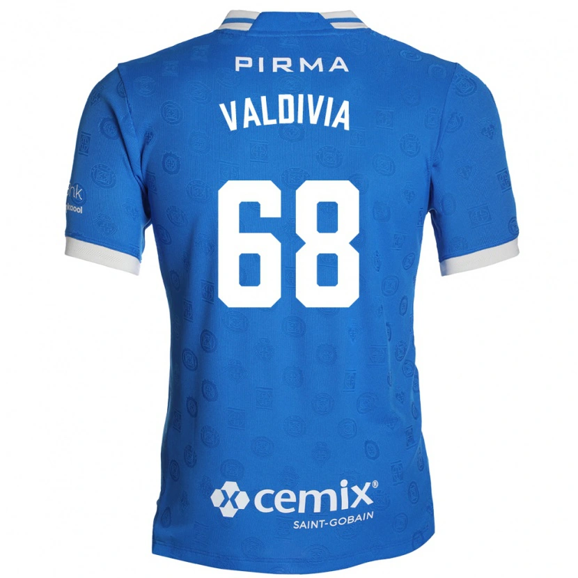 Danxen Dzieci Christian Valdivia #68 Niebieski Biały Czerwony Domowa Koszulka 2026/27 Koszulki Klubowe