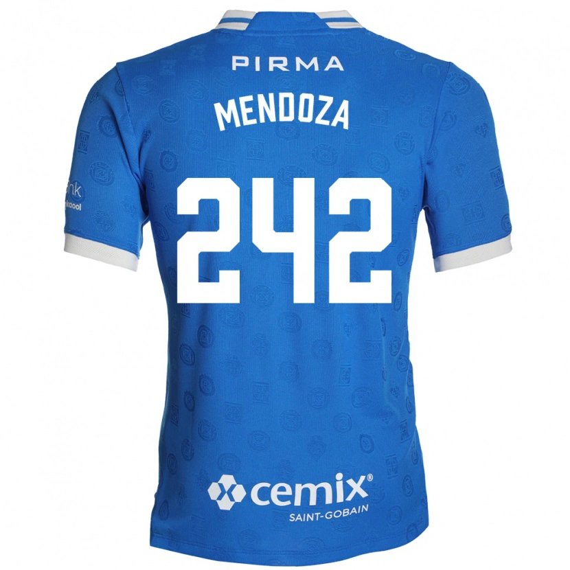 Danxen Dzieci Giovani Mendoza #242 Niebieski Biały Czerwony Domowa Koszulka 2026/27 Koszulki Klubowe