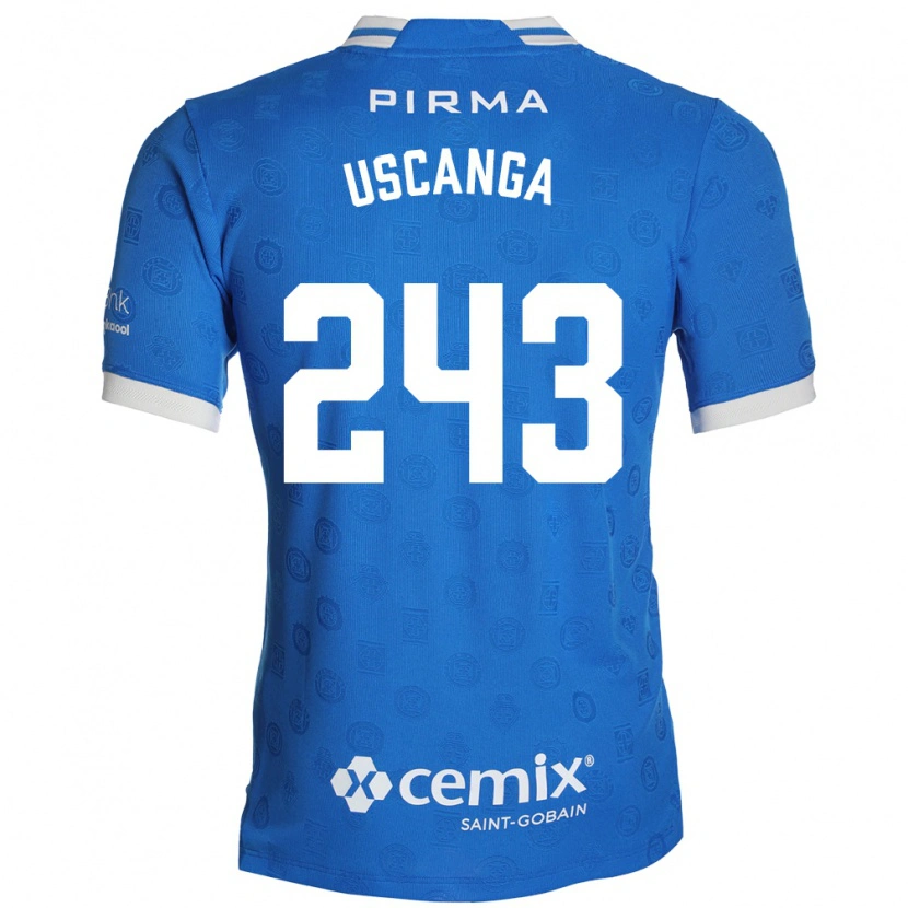 Danxen Dzieci Rubén Uscanga #243 Niebieski Biały Czerwony Domowa Koszulka 2026/27 Koszulki Klubowe