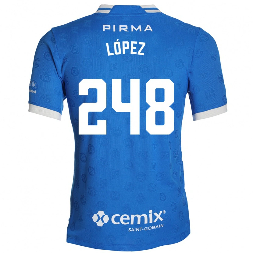 Danxen Dzieci Ernesto López #248 Niebieski Biały Czerwony Domowa Koszulka 2026/27 Koszulki Klubowe