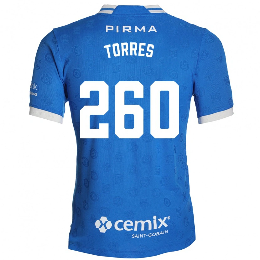 Danxen Dzieci Raúl Torres #260 Niebieski Biały Czerwony Domowa Koszulka 2026/27 Koszulki Klubowe