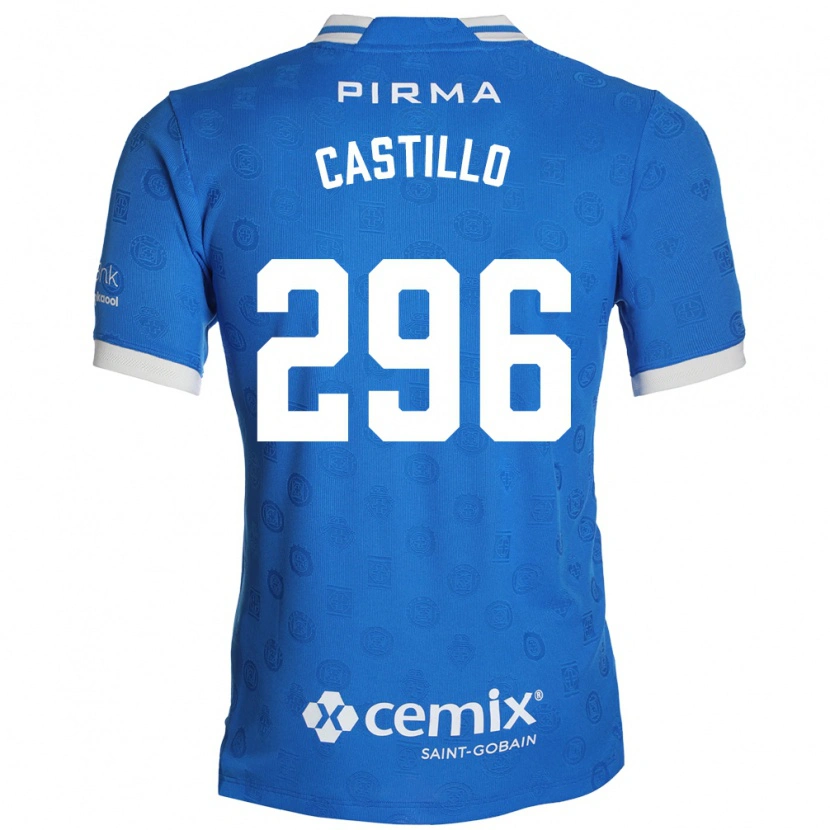 Danxen Dzieci Eduardo Castillo #296 Niebieski Biały Czerwony Domowa Koszulka 2026/27 Koszulki Klubowe
