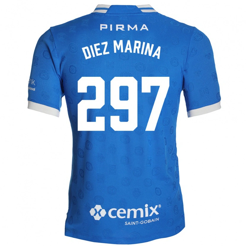 Danxen Dzieci Edgar Diez Marina #297 Niebieski Biały Czerwony Domowa Koszulka 2026/27 Koszulki Klubowe