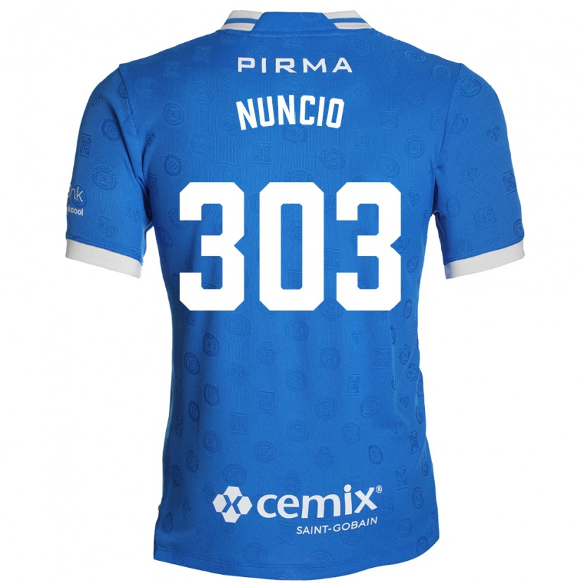 Danxen Dzieci Carlos Nuncio #303 Niebieski Biały Czerwony Domowa Koszulka 2026/27 Koszulki Klubowe